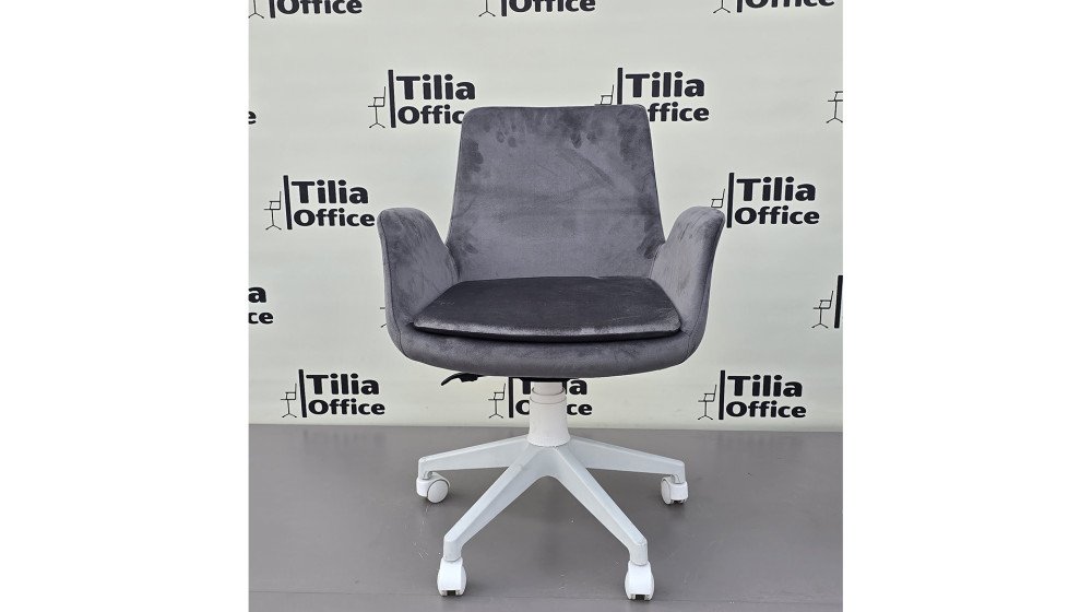 Maki Çalışma ve Çocuk Koltuğu Beyaz Ayak Koyu Gri